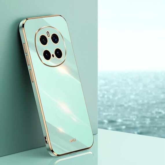 Per Honor Magic7 Pro XINLI Custodia per telefono in TPU elettroplaccato 6D con bordo dritto (verde menta)