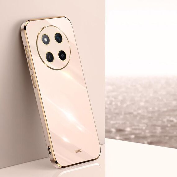 Per Honor X60 Pro XINLI Custodia per telefono in TPU elettroplaccato 6D con bordo dritto (rosa)