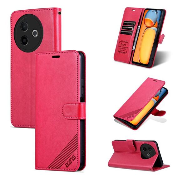 Per vivo Y300i 5G / Y39 5G Global AZNS Custodia in pelle con texture in pelle di pecora (rossa)