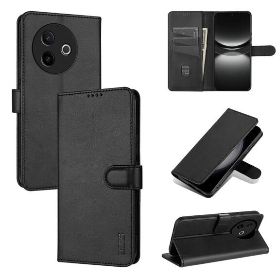 Per vivo Y300i 5G / Y39 5G Global AZNS Custodia in pelle con texture di vitello e pelle al tatto (nero)