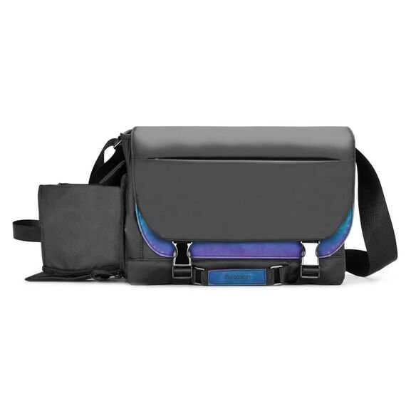 Cwatcun D85 Borsa per fotocamera Borsa laterale per fotocamera Messenger ad accesso rapido Borsa impermeabile, Dimensioni: 36,5 x 17 x 26 cm Grande (Nero)