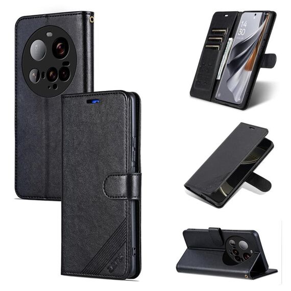 Per Xiaomi 15 Ultra AZNS Custodia in pelle con texture in pelle di pecora (nera)