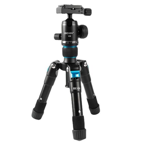 BEXIN V30 Treppiede per fotocamera desktop regolabile in lega di alluminio Mini treppiede live pieghevole portatile (MS08-S)