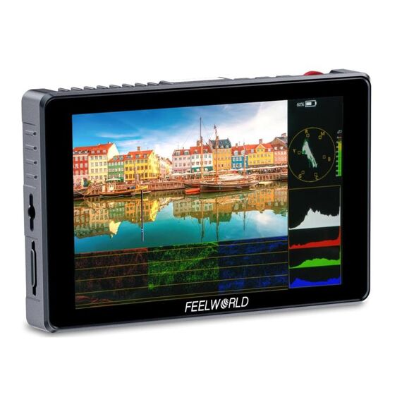 FEELWORLD S7 Monitor da campo per fotocamera HDMI 2.0 da 7 pollici 12G-SDI Touchscreen ad alta luminosità da 1600 nit (nero)