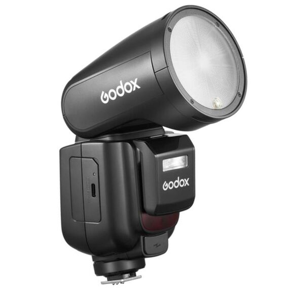 Godox V1Pro TTL Li-ion testa rotonda flash per fotocamera (nero)