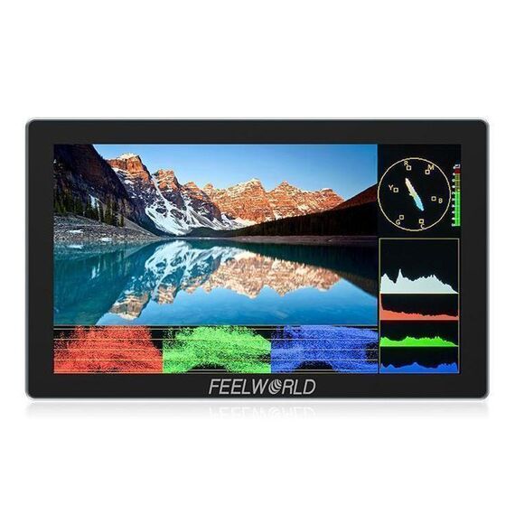 FEELWORLD P6X Monitor da campo per fotocamera DSLR in alluminio da 5,5 pollici Touch Screen 4K HDMI Monitor ad alta luminosità da 1000 nit (nero)
