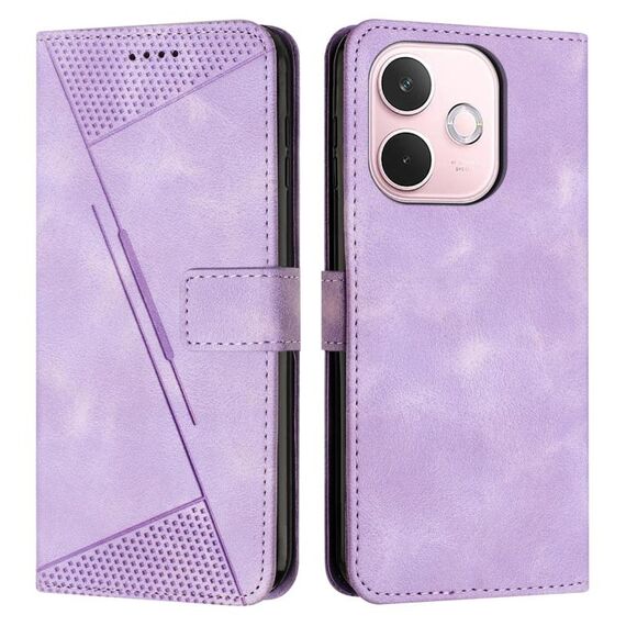 Per OPPO A5 Pro 5G Global Dream Triangle Custodia in pelle con cordino (viola)