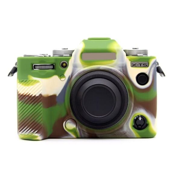Per FUJIFILM X-T5 Custodia protettiva in silicone morbido (mimetica)