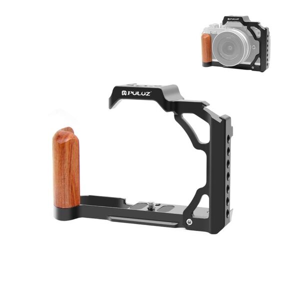 [Magazzino US] Per Nikon ZFC PULUZ Maniglia in legno Gabbia stabilizzatrice per fotocamera in metallo