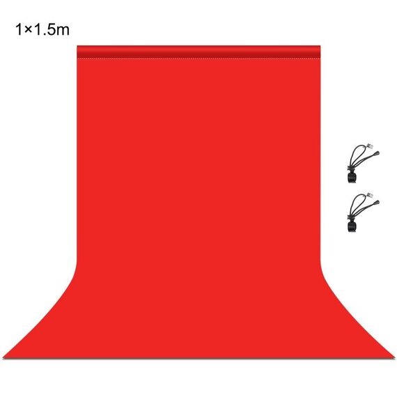 PULUZ 1m x 1.5m Sfondo fotografico Sfondo per studio fotografico Sfondo in tessuto (rosso)