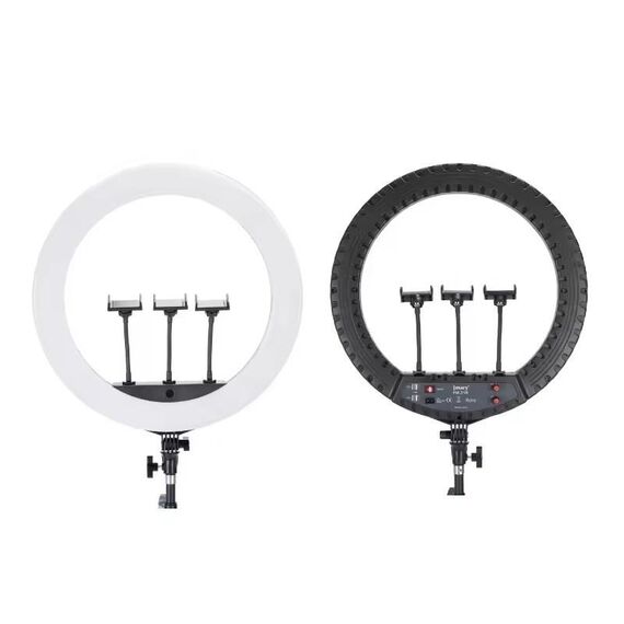 JMARY FM-21R con clip per telefono con telecomando Anello luminoso a LED dimmerabile da 21 pollici (spina americana)