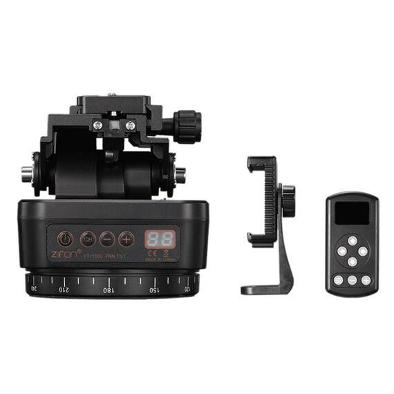 ZIFON YT-1000 Gimbal elettrico Telecamera panoramica a 360 gradi con telecomando Riprese per cellulare Stabilizzatore live per fotocamera DSLR a doppio asse (Standard)