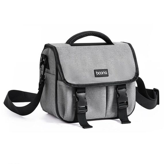Baona BN-H017 Borsa per fotocamera SLR/micro a tracolla singola, colore: L grigio