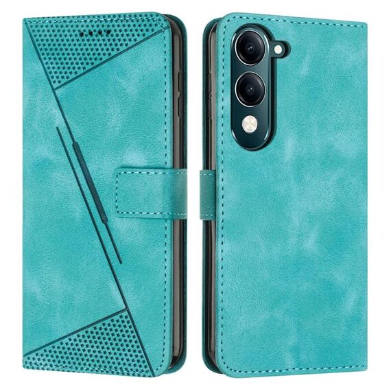 Per vivo Y29s 5G / Y04 4G Dream Triangle Custodia in pelle con cordino (verde)