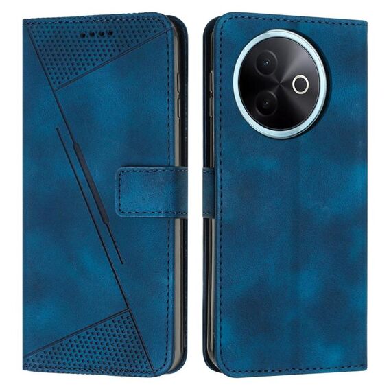 Per vivo Y39 5G Global Dream Triangle Custodia in pelle con cordino (blu)