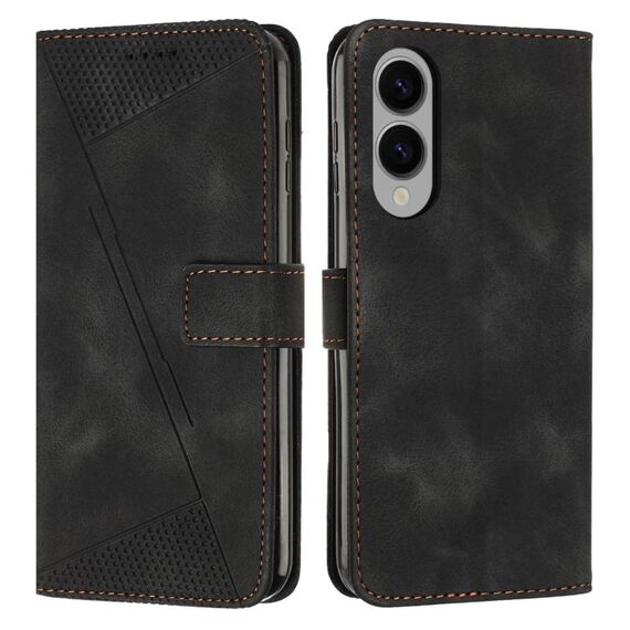 Per Samsung Galaxy S25 Edge 5G Dream Triangle Custodia in pelle con cordino lungo (nero)