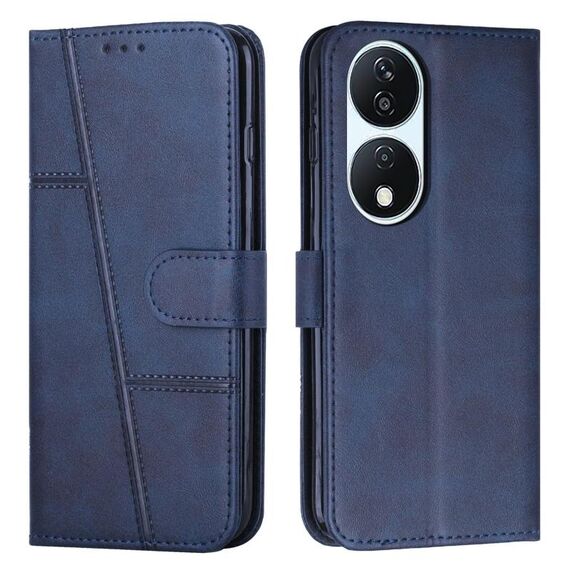 Per Honor X7b 4G / 5G / 90 Smart Stitching Calf Texture Fibbia Custodia per telefono in pelle (blu)