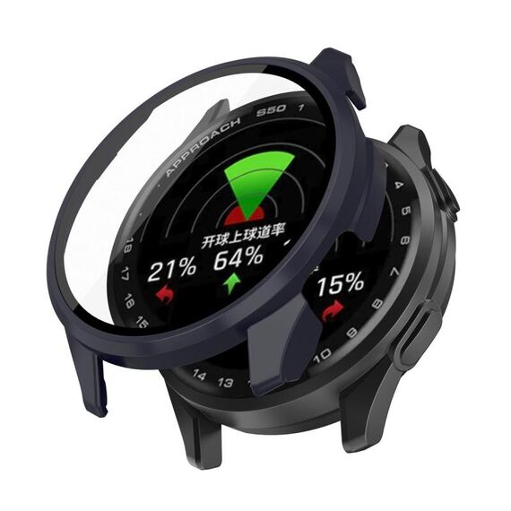 Per Garmin Approach S50 Pellicola temperata Custodia protettiva per orologio PC integrato (blu inchiostro)