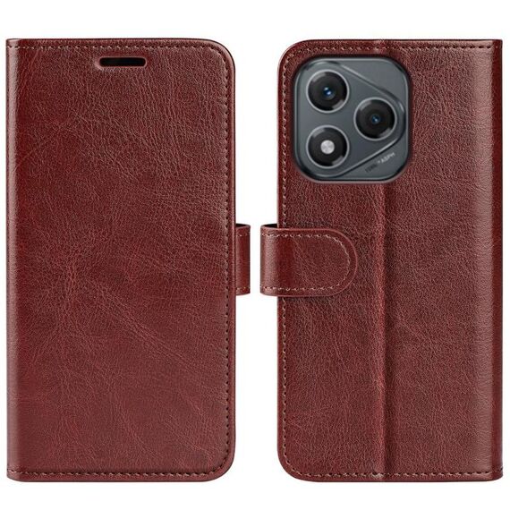 Custodia per telefono in pelle con flip orizzontale per Honor 400 Lite R64 (marrone)