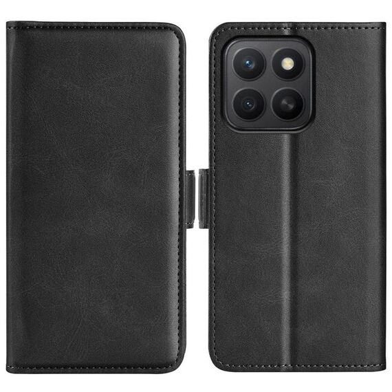 Per Honor X8c 4G Custodia per telefono in pelle con fibbia magnetica orizzontale a doppio lato (nero)
