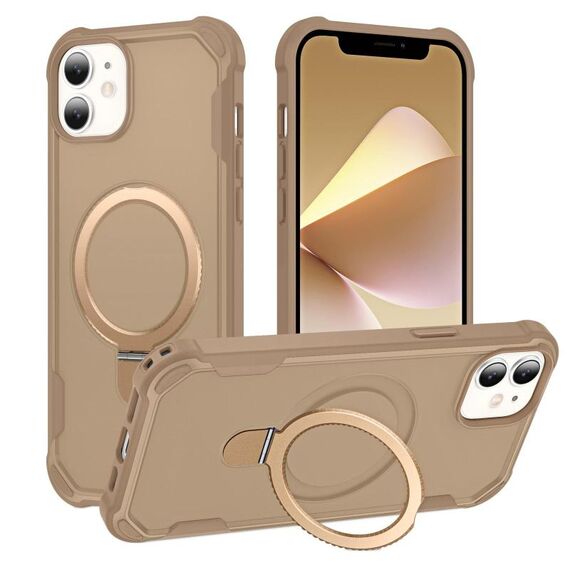 Per iPhone 11 Yingcai Gears MagSafe Holder Custodia antiurto per telefono (marrone)