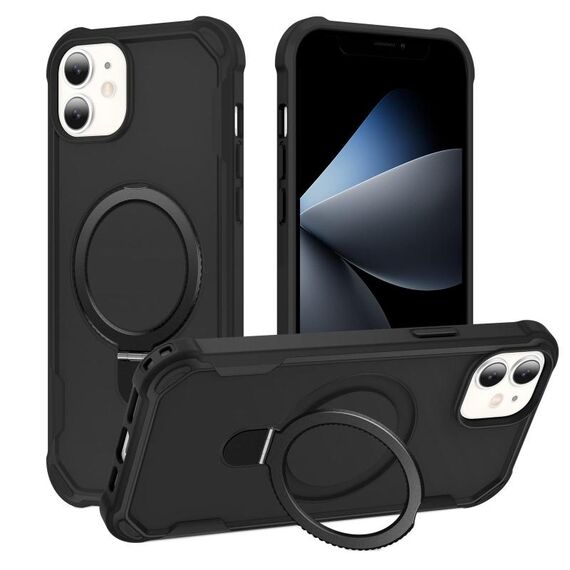 Per iPhone 12 Yingcai Gears MagSafe Holder Custodia antiurto per telefono (nero)