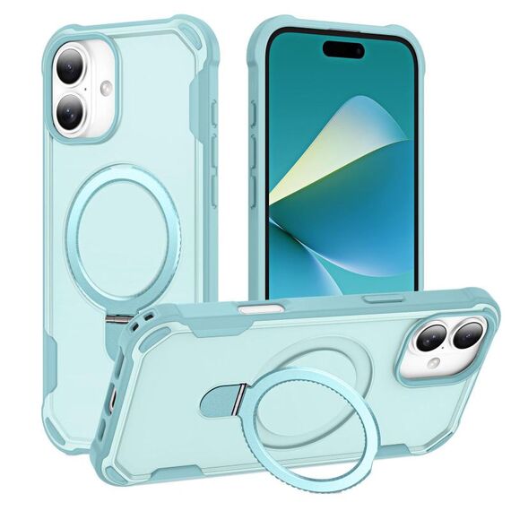Per iPhone 16 Yingcai Gears MagSafe Holder Custodia antiurto per telefono (blu)
