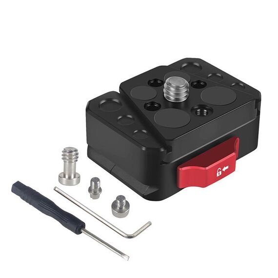 Piastra a sgancio rapido V-Mount Kit a sgancio rapido Supporto per fotocamera sportiva (copertura superiore + base)