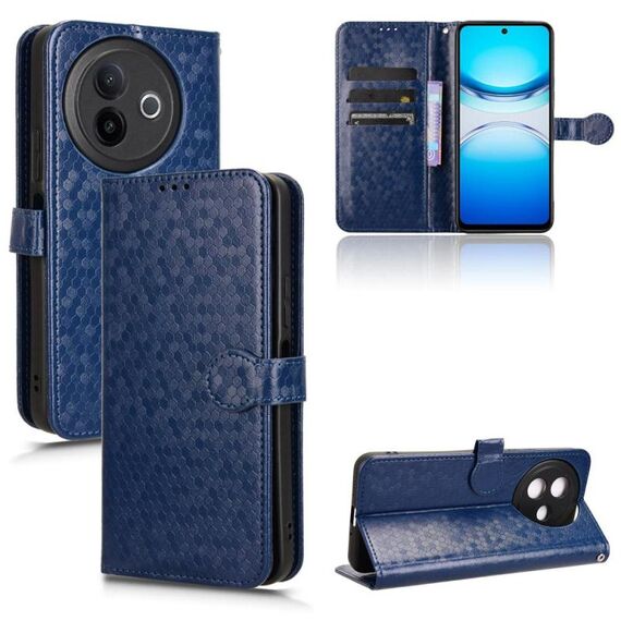 Custodia in pelle con trama a nido d'ape per vivo Y39 5G / Y300i (blu)