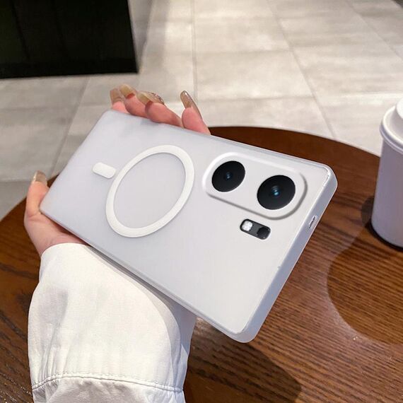 Per vivo iQOO Neo9 Fine Hole Ice Fog MagSafe PC Phone Case (Bianco)