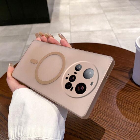 Per Xiaomi 15 Ultra Fine Hole Ice Fog MagSafe PC Phone Case (oro)
