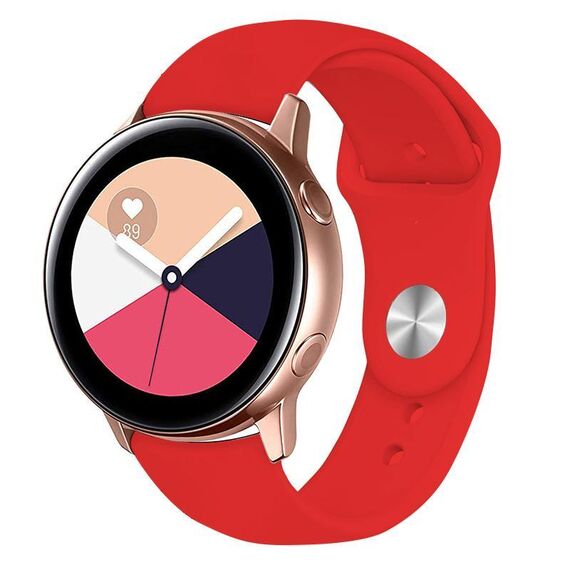 Cinturino per orologio in silicone con fibbia inversa universale Kalebol da 20 mm (rosso)