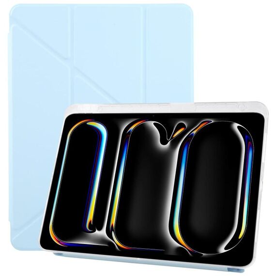 Per iPad Pro 13 2024 ZGA Genre Series Custodia per tablet in pelle con piega a Y e slot per penna (blu)