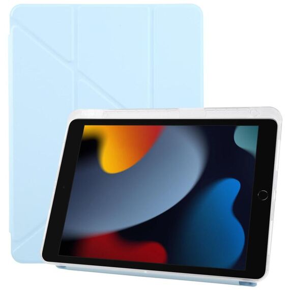 Per iPad 10.2 2021 / Air 10.5 ZGA Genre Series Custodia per tablet in pelle con piega a Y e slot per penna (blu)