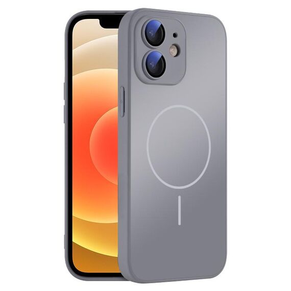 Per iPhone 12 Custodia sottile in vetro AG con protezione per la pelle e MagSafe (grigio titanio)