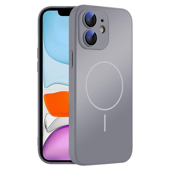 Per iPhone 11 Custodia sottile in vetro AG con protezione per la pelle e MagSafe (grigio titanio)