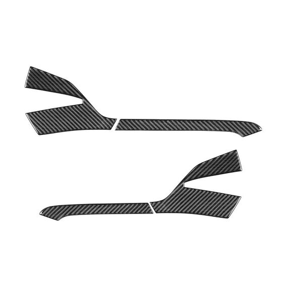 Per Chevrolet Corvette C8 4 pezzi/set adesivi antigraffio per specchietto retrovisore con guida a sinistra (nero)