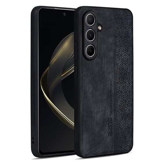 Per Samsung Galaxy A36 5G AZNS Custodia per telefono con effetto pelle in rilievo 3D (nero)