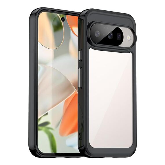 Per Google Pixel 10 Custodia per telefono in TPU ibrida acrilica serie colorata (nero)