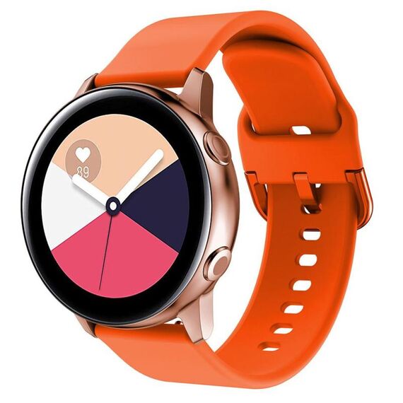 Cinturino per orologio in silicone con fibbia a testa piatta universale Kalebol da 20 mm (arancione)