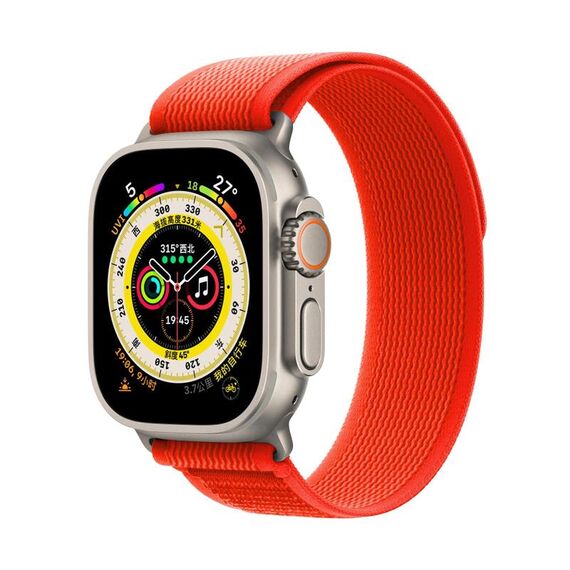 Per Apple Watch 42mm / 41mm / 40mm / 38mm Kalebol Wild Track Loop Nylon Watch Band (arancione)