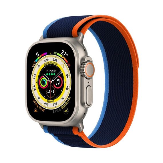 Per Apple Watch 42mm / 41mm / 40mm / 38mm Kalebol Wild Track Loop Nylon Watch Band (blu navy)
