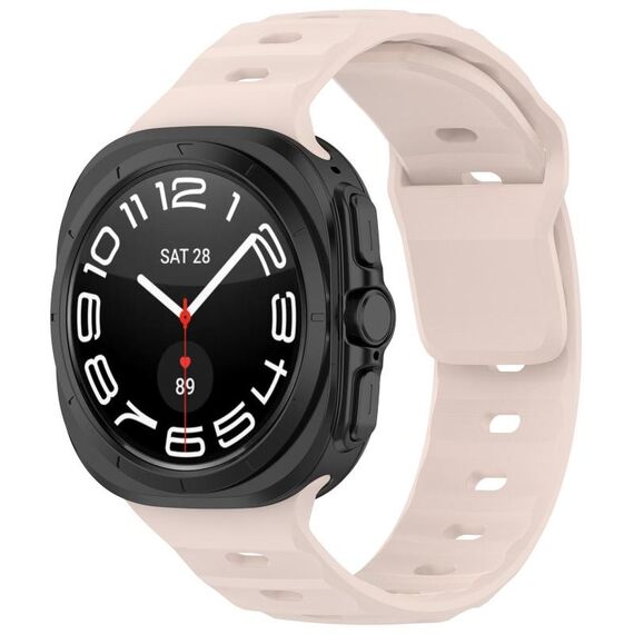 Per Samsung Galaxy Watch Ultra 47mm Kalebol Square Buckle Cinturino in silicone (Nebula Pink)