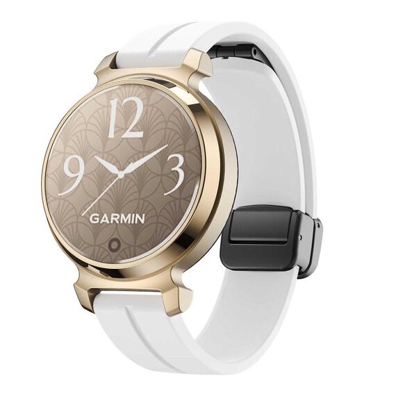 Per Garmin Lily 2 14mm Kalebol Cinturino in silicone con fibbia magnetica (bianco)