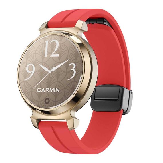Per Garmin Lily 2 14mm Kalebol Cinturino in silicone con fibbia magnetica (rosso)