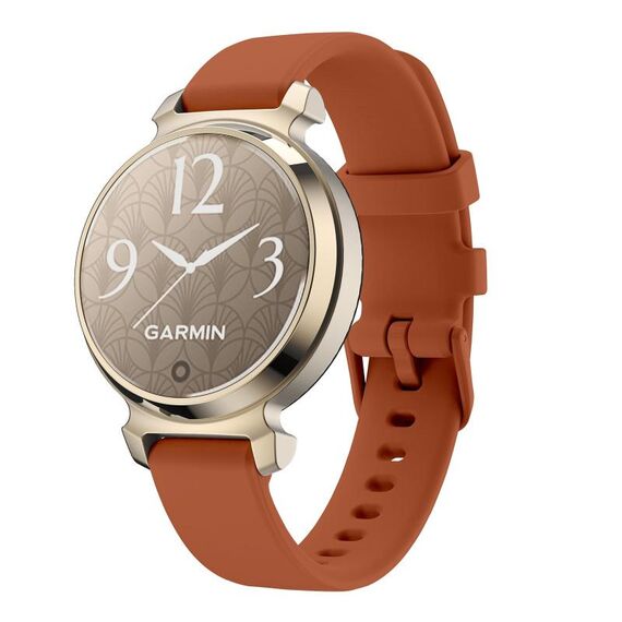 Per Garmin Lily 2 14mm Kalebol Pin Buckle Cinturino in silicone (marrone moka)