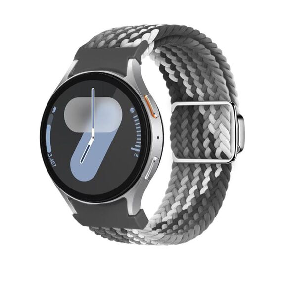 Per Samsung Galaxy Watch 5 Pro / 6 / 7 Kalebol Button Braided Loop Magnetic Buckle Watch Band (cioccolato fondente)