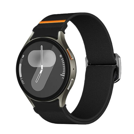 Per Samsung Galaxy Watch 5 Pro / 6 / 7 Kalebol Button Elastic Nylon Watch Band (Nero)