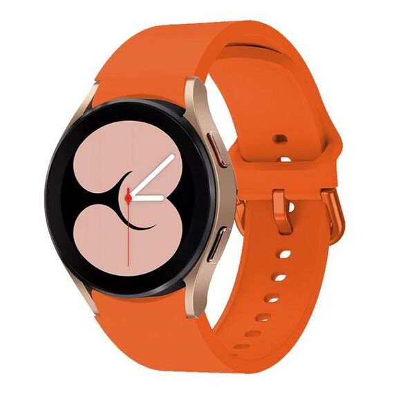 Per Samsung Galaxy Watch 7 / 6 / 5 / 4 Kalebol cinturino in silicone con fibbia in metallo (arancione)