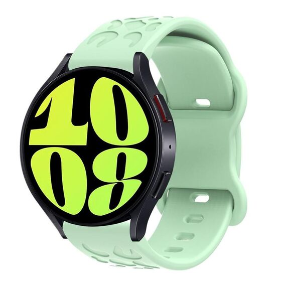 Cinturino per orologio in silicone con fibbia a farfalla e stampa leopardata Kalebol da 18 mm (blu verde acqua)
